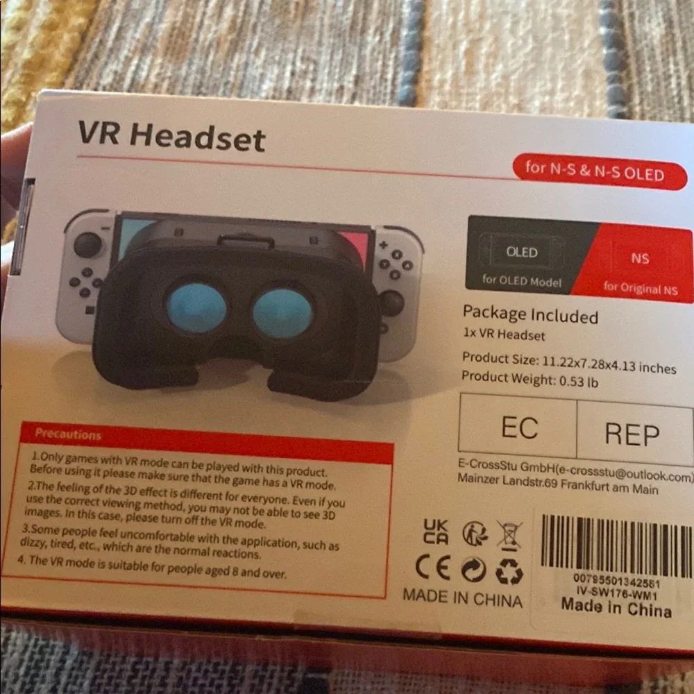Black VR Headset for Nintendo Switch & Switch OLED
